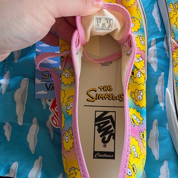 Vans x The Simpsons Customs Lisa Authentics W9.5/M8 NWT UNIQUE - Picture 5 of 5